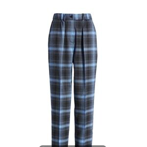 BP + Wildfang / Nordstrom Black and Blue Plaid Trousers